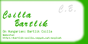 csilla bartlik business card